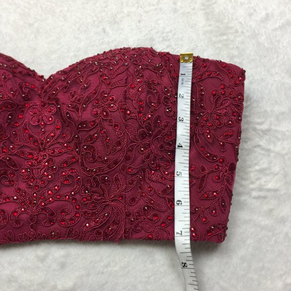 Alyce Paris Burgundy Maxi Dress - Picture 12 of 12